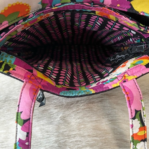 VERA BRADLEY VaVa Bloom 2012 Checkpoint Friendly Laptop Bag Pink Blue Floral Y2K - Picture 13 of 15